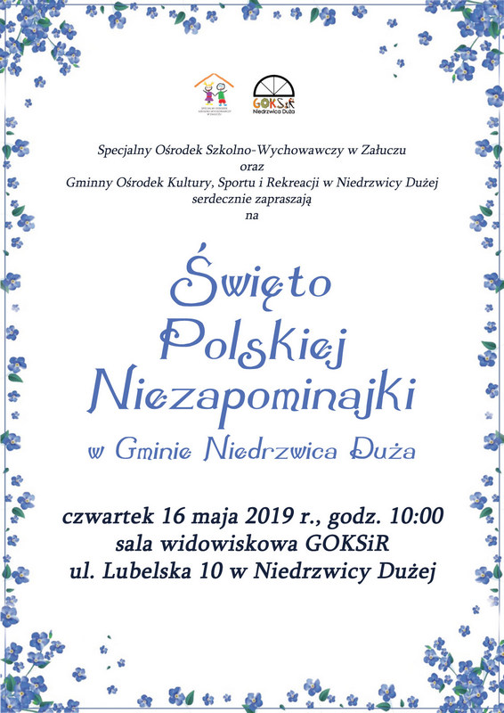 Plakat Święta Polskiej Niezapominajki 2019